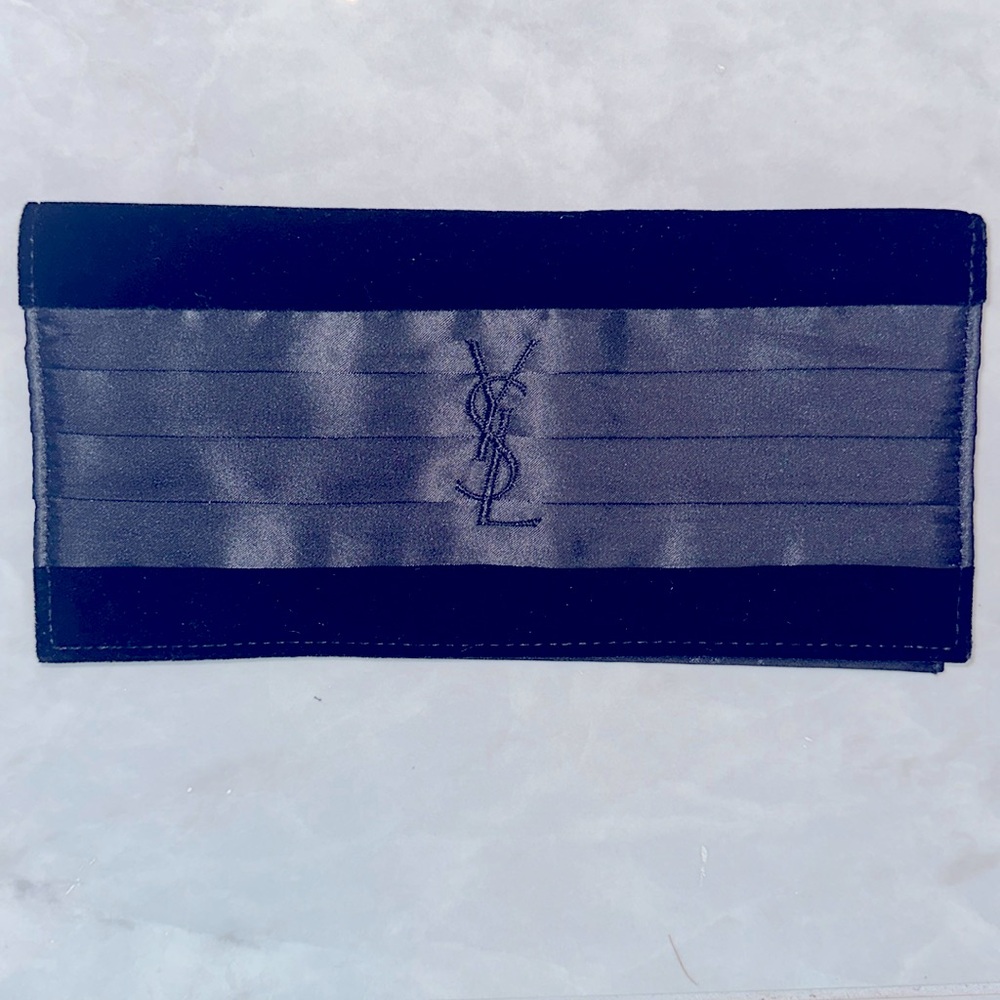 YSL Clutch. New. Never Worn. Velvet & Satin.  Magnetic Closure